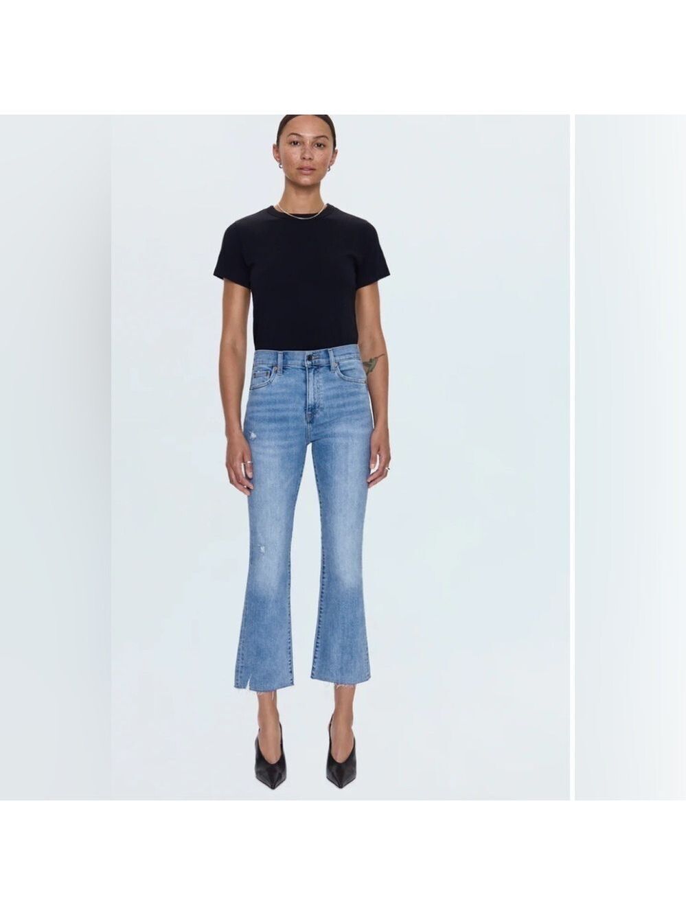 Pistola Lennon High Rise Crop Bootcut Stretch Jeans SZ 31 Zuma Blue